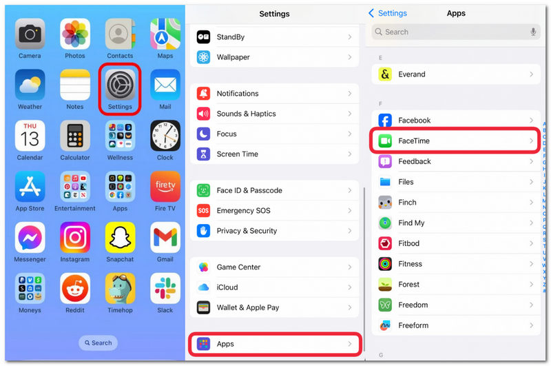 Open Facetime App