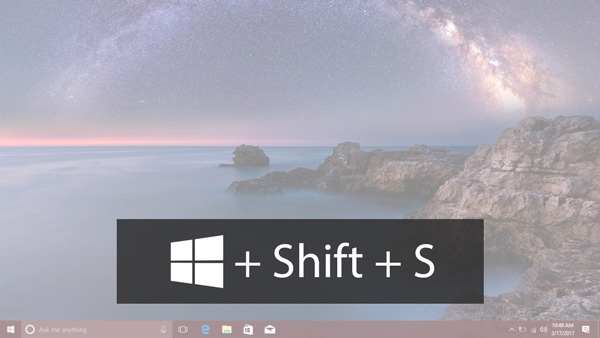 Screenshot parte dello schermo win10