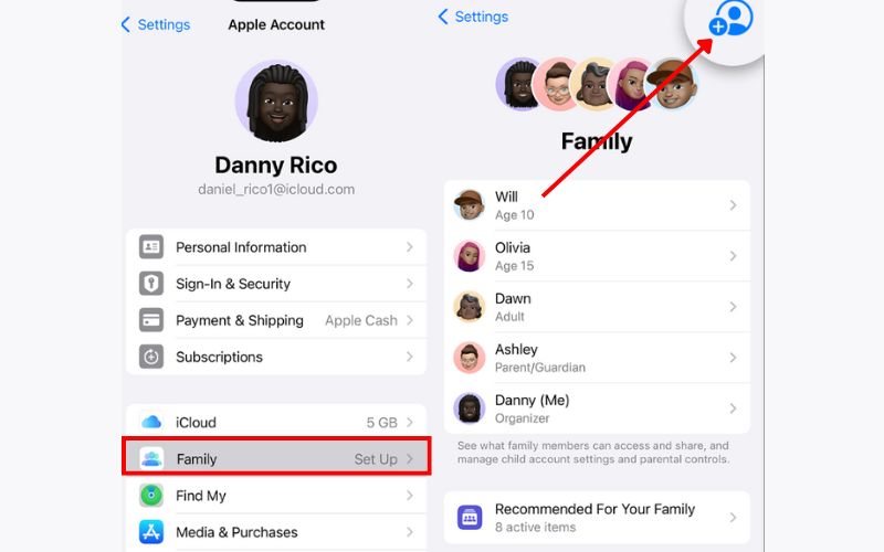 Set Up Family Sharing
