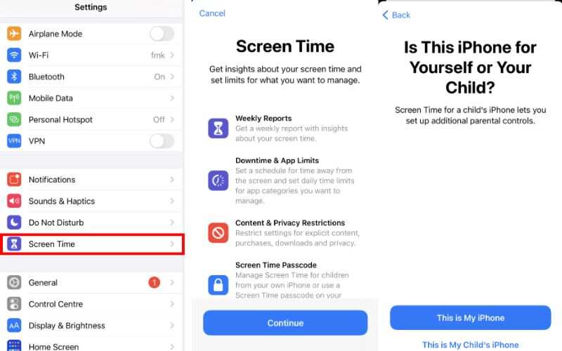 Turn On Screen Time