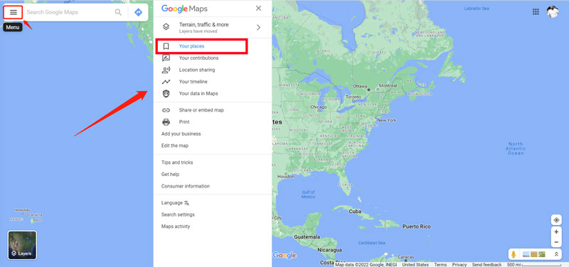 Χάρτες Google για τη θέση σας