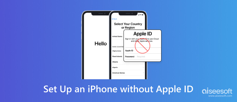 Konfigurer en iPhone uden Apple ID
