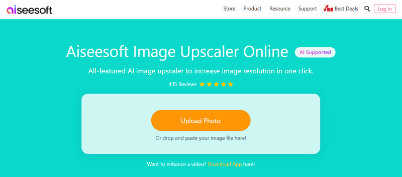 Aiseesoft Afbeelding Upscaler Online