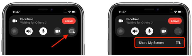 Share Screen on FaceTime iOS 18/17 iPhone