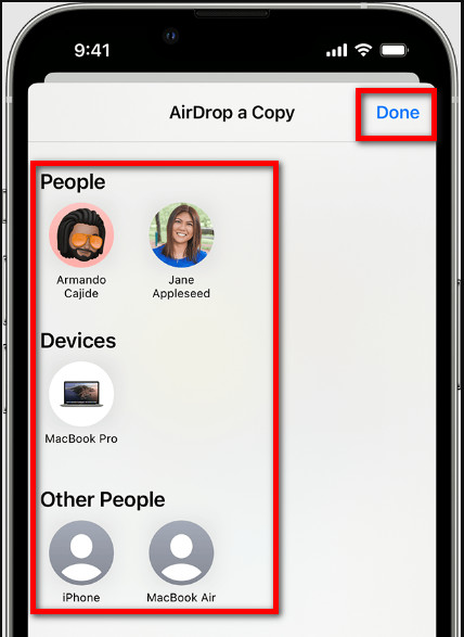 AirDrop Password