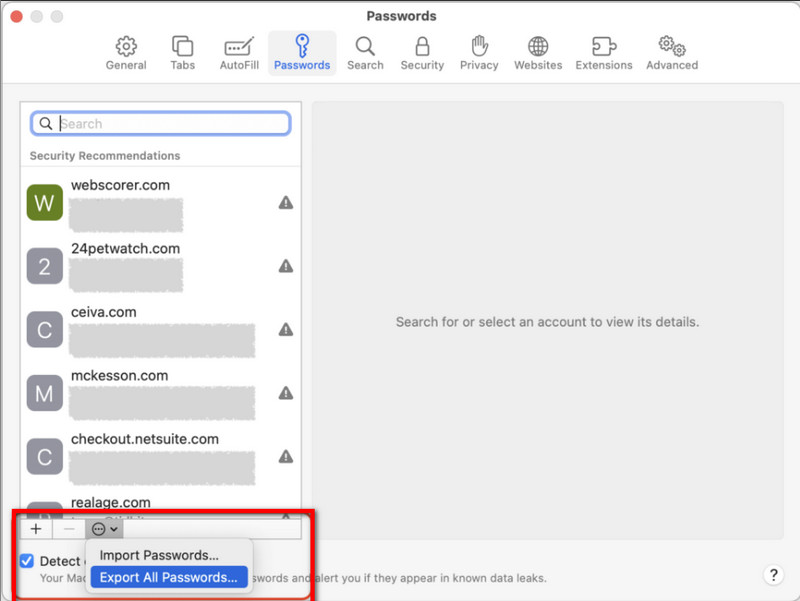 Export All Passwords on Mac