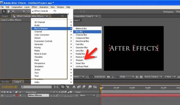 blur and sharpen after effects download