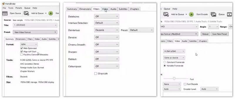 Sharpen Video in Handbrake