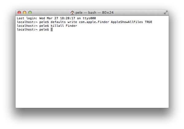 Πληκτρολογήστε Killall Finder