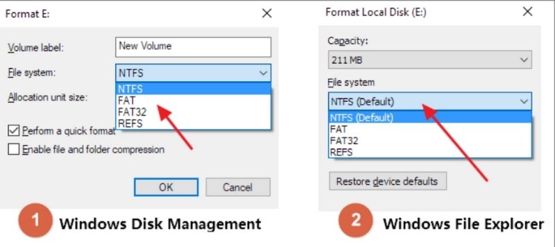 Ntfs veya Eexfat Sistemini Seçin