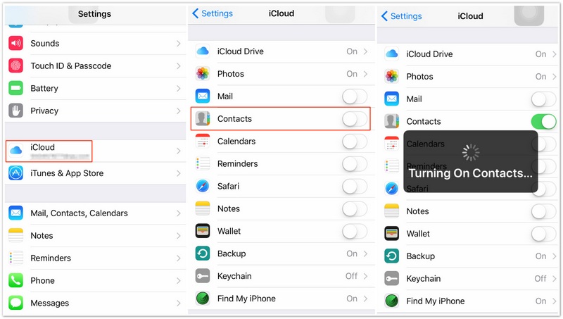 Turn On Contacts Sync In Icloud