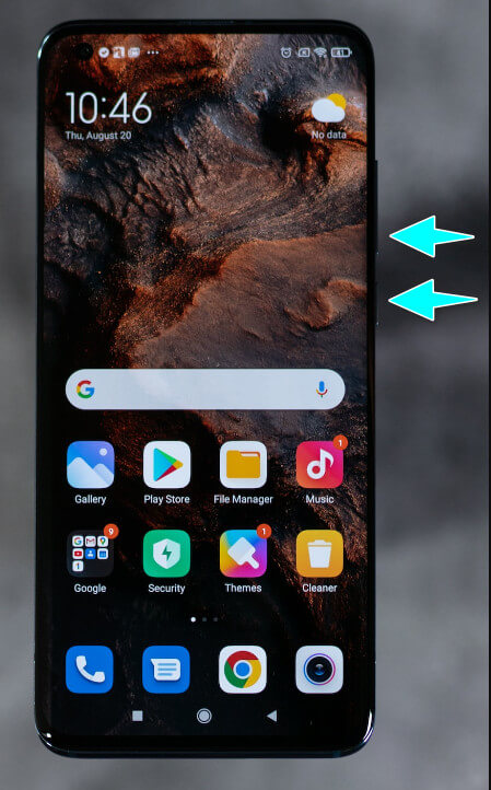 Zrzut ekranu na Androida