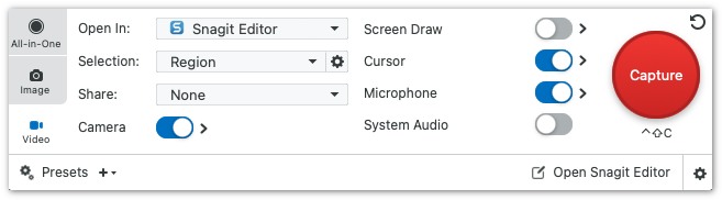 Capture In Snagit