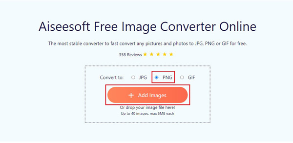 Choose PNG Format