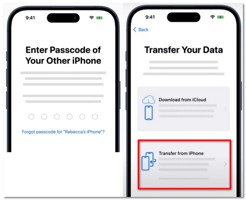 Choose Transfer From IPhone