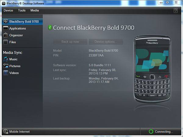 BlackBerry asztali szoftver