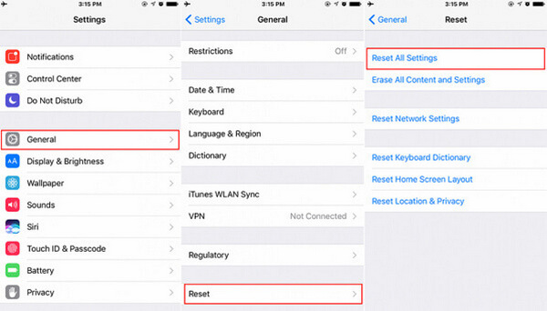 Reset All Your Settings on iPhone