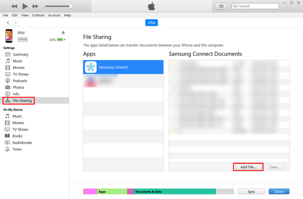 iTunes File Sharing