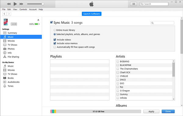 iTunes-synkronisering