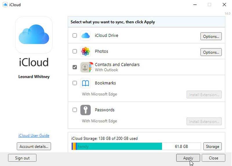 iCloud Outloo