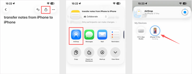 Transfer Notes From Iphone To Iphone Airdrop