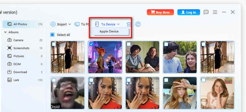 Start Exporting Photo From Android To Iphone