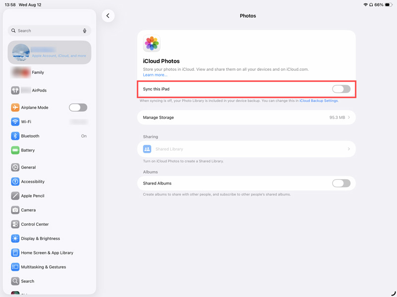 Icloud Photos Sync This Ipad Enable