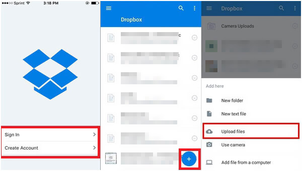 Prześlij zdjęcia z iPhone'a do Dropbox