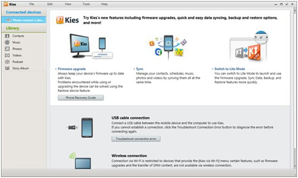 backup samsung messages to pc kie connect