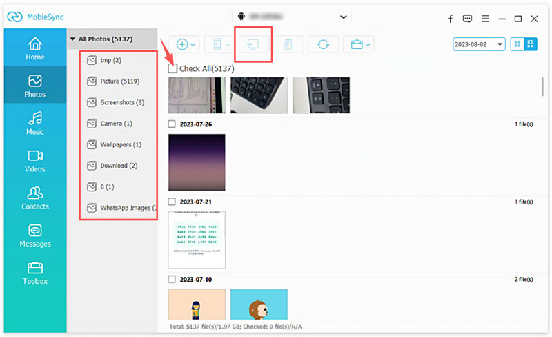 Transfer Samsung Phone Photos to PC