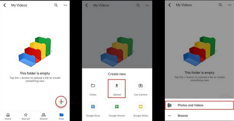 Загрузка видео в Google Диск