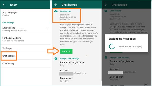 Con WhatsApp Backup