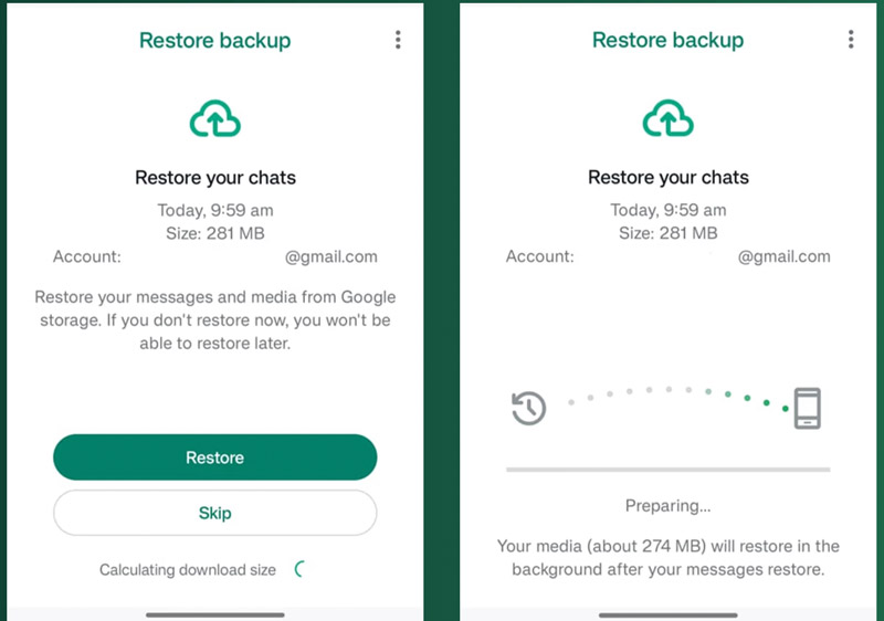 Restore Whatsapp Backup to Android