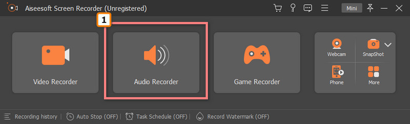 Nyissa meg az Audio Recorder alkalmazást