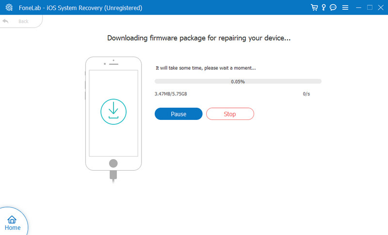 Aiseesoft iOS Systemgjenoppretting Last ned Firmware Package Reparasjon