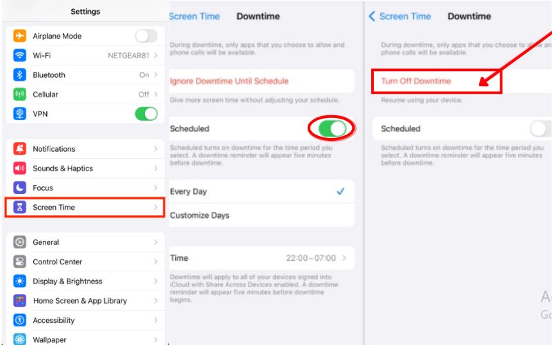 Turn Off Downtime Iphone