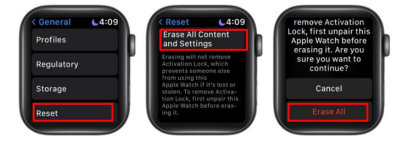 Erase All Settings