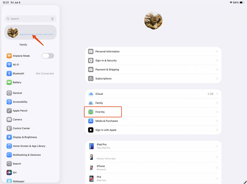 Ipad Apple Account Find My