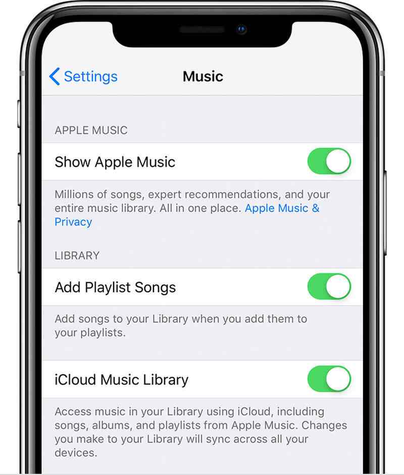 Find iCloud Music Library