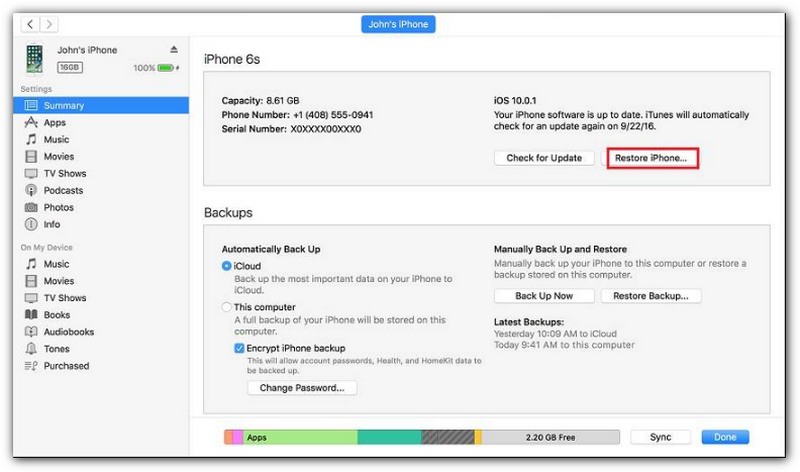 Turn off Parental Control By Disabling itunes Backup
