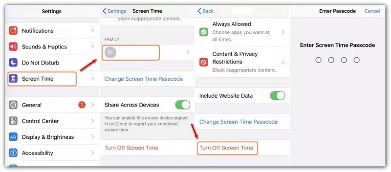 Turn off Parental Control from Parent iPhone