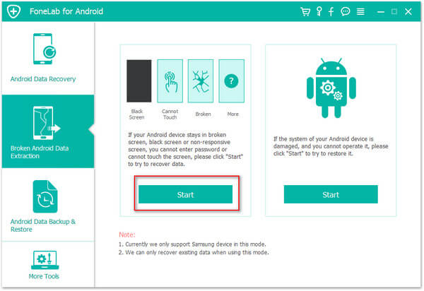 Siirry Broken Android Data Mode -tilaan