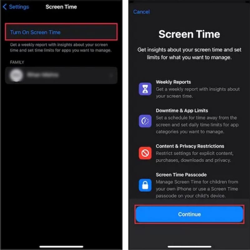 iPhone Screen Time Turn Off