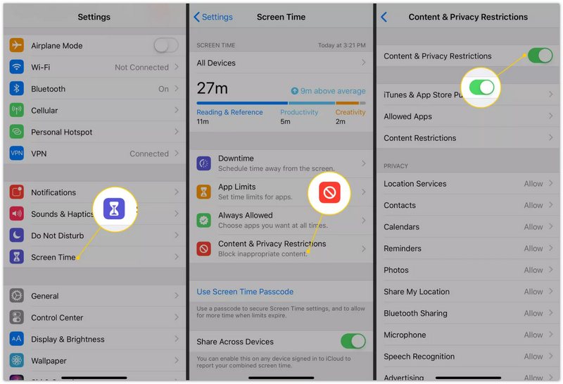 Turn Off Content And Privacy Restrictions