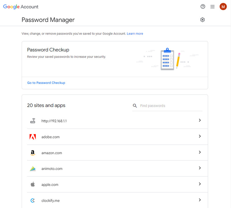 Google Password Manager