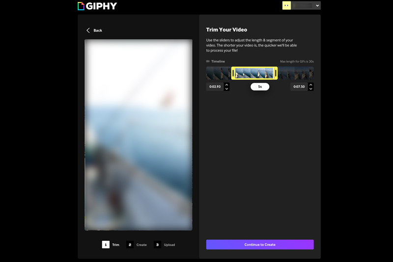 Giphy Gif Maker Trim Video