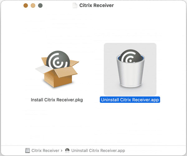 Disinstalla l'app Citrix Receiver dal Mac