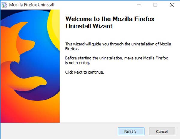 Απεγκατάσταση Firefox από Windows 7