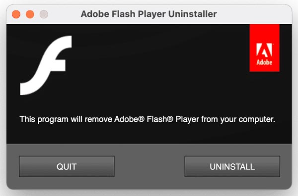 Πρόγραμμα απεγκατάστασης του Adobe Player