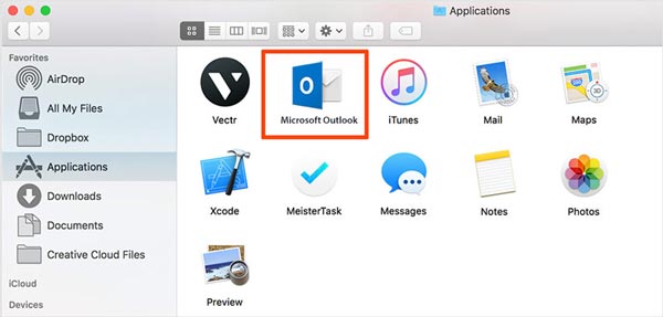 Odinstalujte Microsoft Outlook Mac